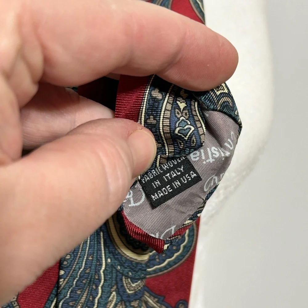 Christian Dior Monsieur 100% Silk Paisley Necktie